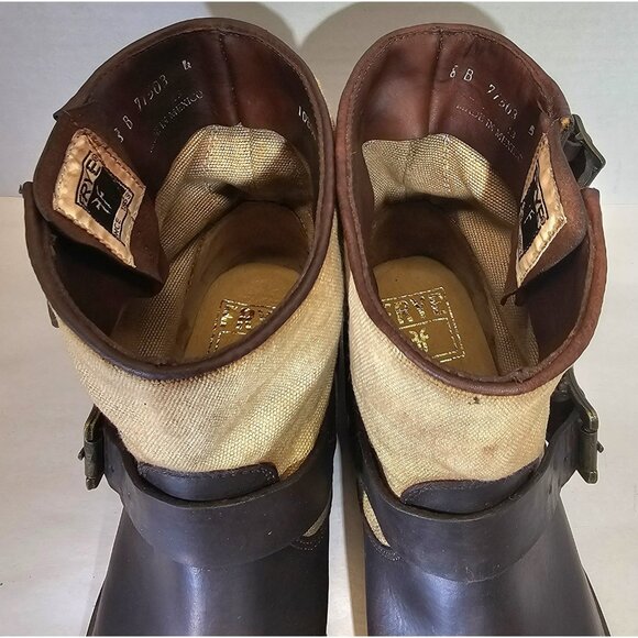 Frye Women's Brown/ Beige Veronica Canvas/Leather Shortie Ankle Boots Size 8B - Picture 8 of 16